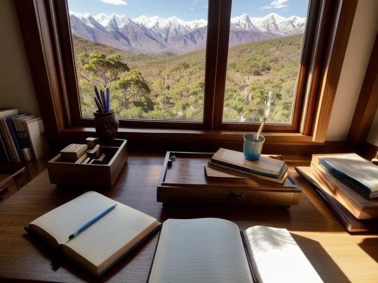 escritorio de escritura sanadora en Quito con café de chorreo y cuaderno violeta de energía vital